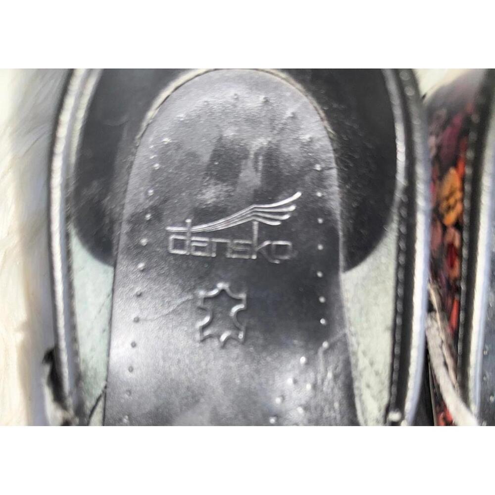 Dansko Multicolor Viola Dot Cursive Patterned Clo… - image 4